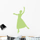 Ballet Silhouette Lime Green Wall Decal
