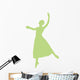 Ballet Silhouette Lime Green Wall Decal