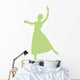 Ballet Silhouette Lime Green Wall Decal