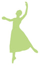 Ballet Silhouette Lime Green Wall Decal