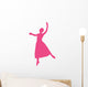 Ballet Silhouette Hot Pink Wall Decal