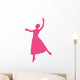 Ballet Silhouette Hot Pink Wall Decal