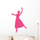 Ballet Silhouette Hot Pink Wall Decal