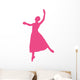 Ballet Silhouette Hot Pink Wall Decal