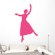 Ballet Silhouette Hot Pink Wall Decal