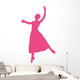 Ballet Silhouette Hot Pink Wall Decal