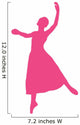 Ballet Silhouette Hot Pink Wall Decal