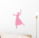 Ballet Silhouette Pink Wall Decal