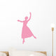 Ballet Silhouette Pink Wall Decal