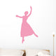 Ballet Silhouette Pink Wall Decal