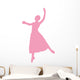Ballet Silhouette Pink Wall Decal