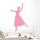 Ballet Silhouette Pink Wall Decal