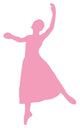 Ballet Silhouette Pink Wall Decal