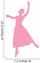 Ballet Silhouette Pink Wall Decal