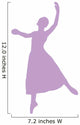 Ballet Silhouette Lavender Wall Decal