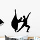 Black Coupled Dancing Ballerinas Wall Decal