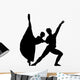 Black Coupled Dancing Ballerinas Wall Decal