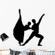 Black Coupled Dancing Ballerinas Wall Decal