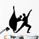 Black Coupled Dancing Ballerinas Wall Decal