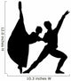 Black Coupled Dancing Ballerinas Wall Decal