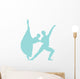 Blue Partnered Dancers Ballerinas Wall Decal