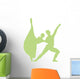 Green Partnered Dancers Ballerinas Wall Decal