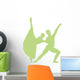 Green Partnered Dancers Ballerinas Wall Decal