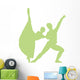 Green Partnered Dancers Ballerinas Wall Decal