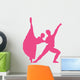 Hot-pink Partnered Dancers Ballerinas Wall Decal