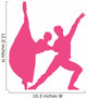 Hot-pink Partnered Dancers Ballerinas Wall Decal