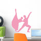 Pink Partnered Dancers Ballerinas Wall Decal