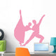 Pink Partnered Dancers Ballerinas Wall Decal