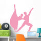 Pink Partnered Dancers Ballerinas Wall Decal