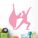 Pink Partnered Dancers Ballerinas Wall Decal