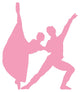 Pink Partnered Dancers Ballerinas Wall Decal