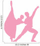 Pink Partnered Dancers Ballerinas Wall Decal