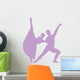 Purple Partnered Dancers Ballerinas Wall Decal