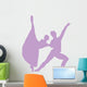 Purple Partnered Dancers Ballerinas Wall Decal