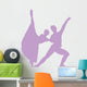 Purple Partnered Dancers Ballerinas Wall Decal