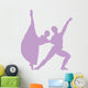 Purple Partnered Dancers Ballerinas Wall Decal