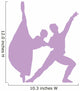 Purple Partnered Dancers Ballerinas Wall Decal