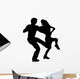 Black Ballet Couples Silhouette Wall Decal