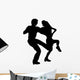 Black Ballet Couples Silhouette Wall Decal