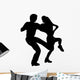 Black Ballet Couples Silhouette Wall Decal