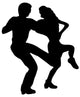 Black Ballet Couples Silhouette Wall Decal
