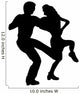 Black Ballet Couples Silhouette Wall Decal
