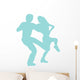 Ballet Silhouette Couples Blue Wall Decal