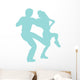 Ballet Silhouette Couples Blue Wall Decal