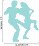 Ballet Silhouette Couples Blue Wall Decal