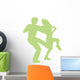 Ballet Silhouette Couples Green Wall Decal